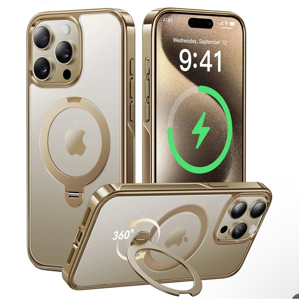 CASEKOO Titanium 360° Rotatable Magnetic Stand for iPhone 16 Pro Max Case